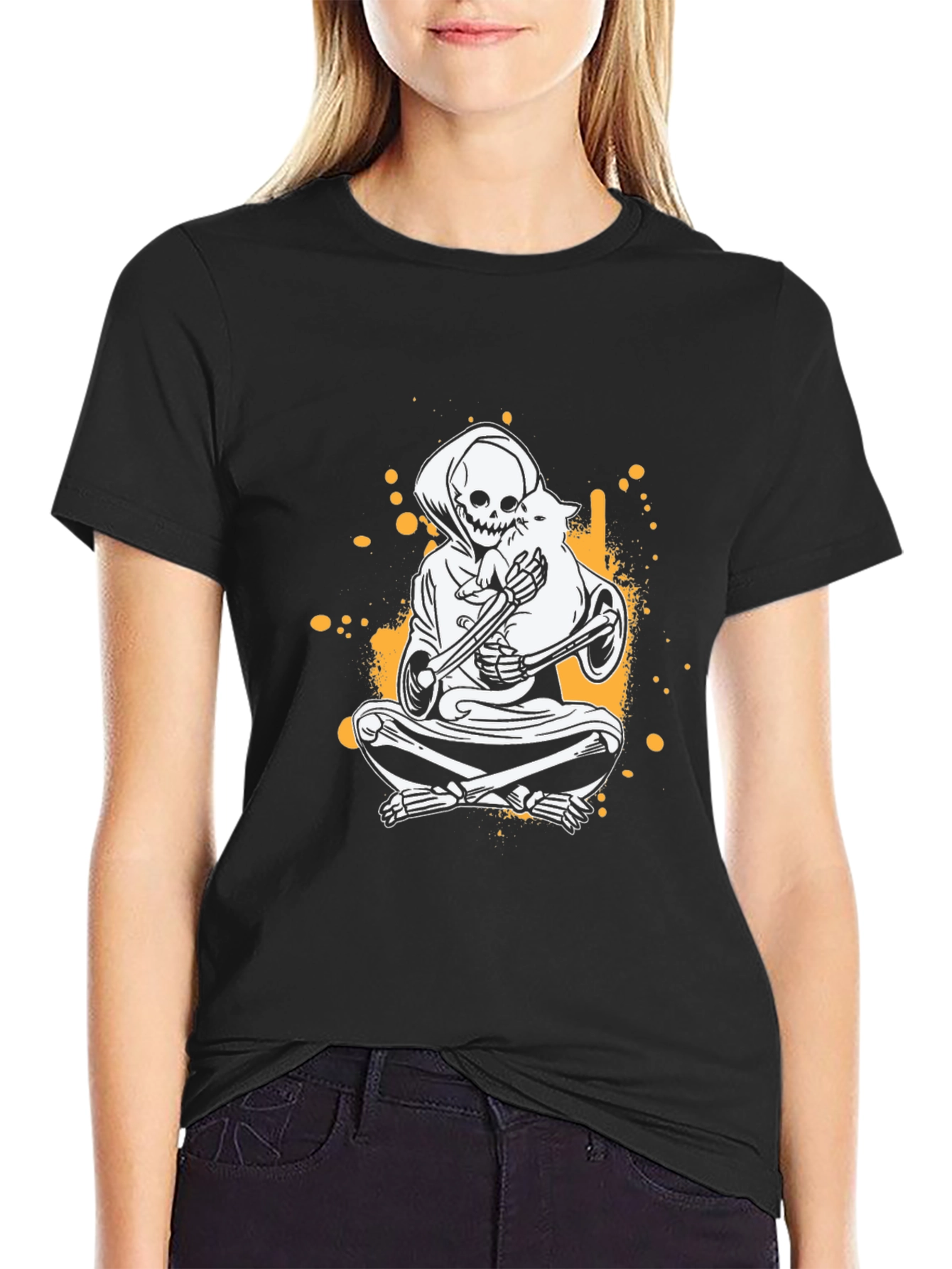 Grim Reaper Cat Lover T-Shirt