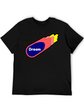 Dream Graphic Tee - Stylish Black Cotton Blend Shirt