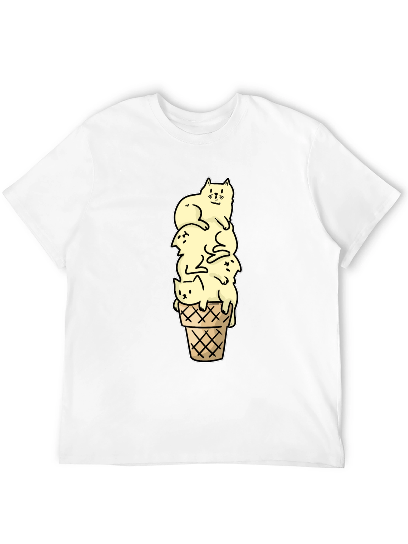 Cat Ice Cream T-Shirt - Unique Graphic Tee
