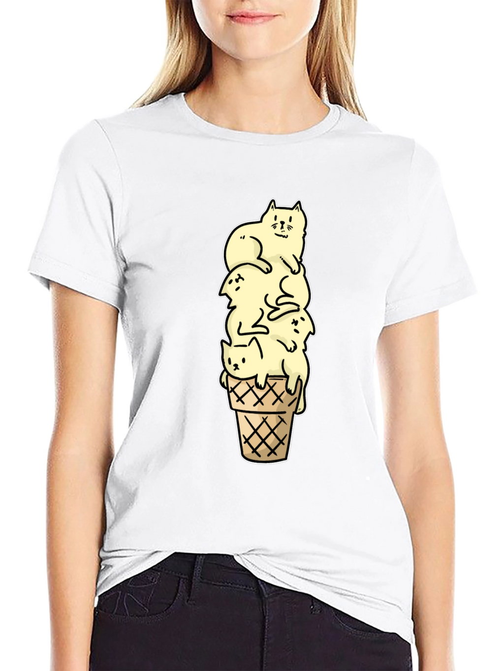 Cat Ice Cream T-Shirt - Unique Graphic Tee