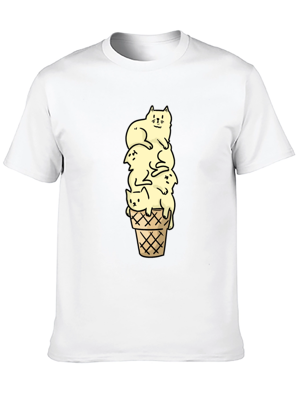 Cat Ice Cream T-Shirt - Unique Graphic Tee