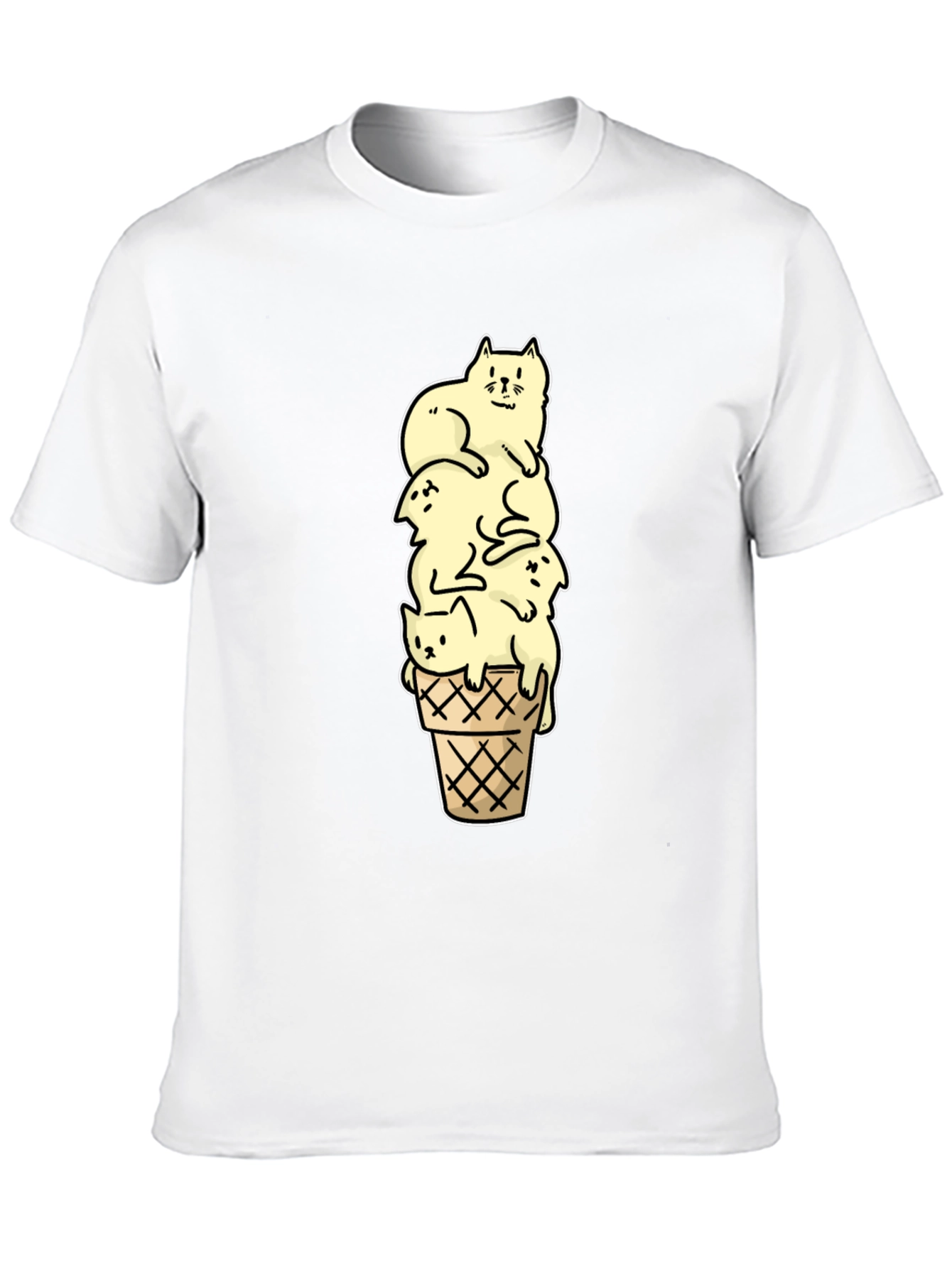 Cat Ice Cream T-Shirt - Unique Graphic Tee