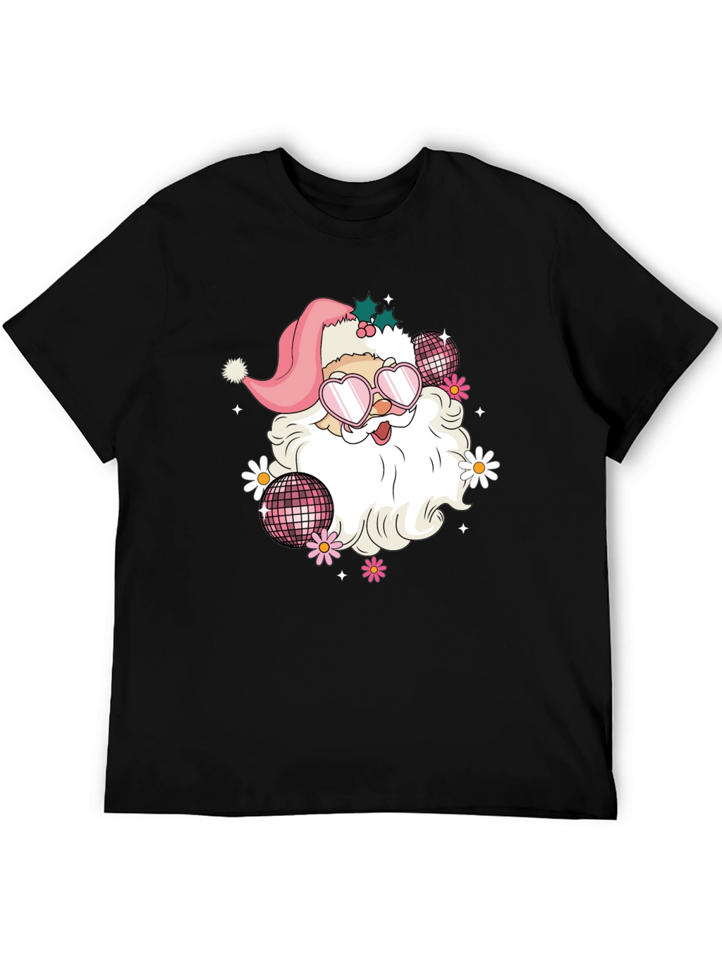 Retro Santa T-Shirt - Disco Vibes