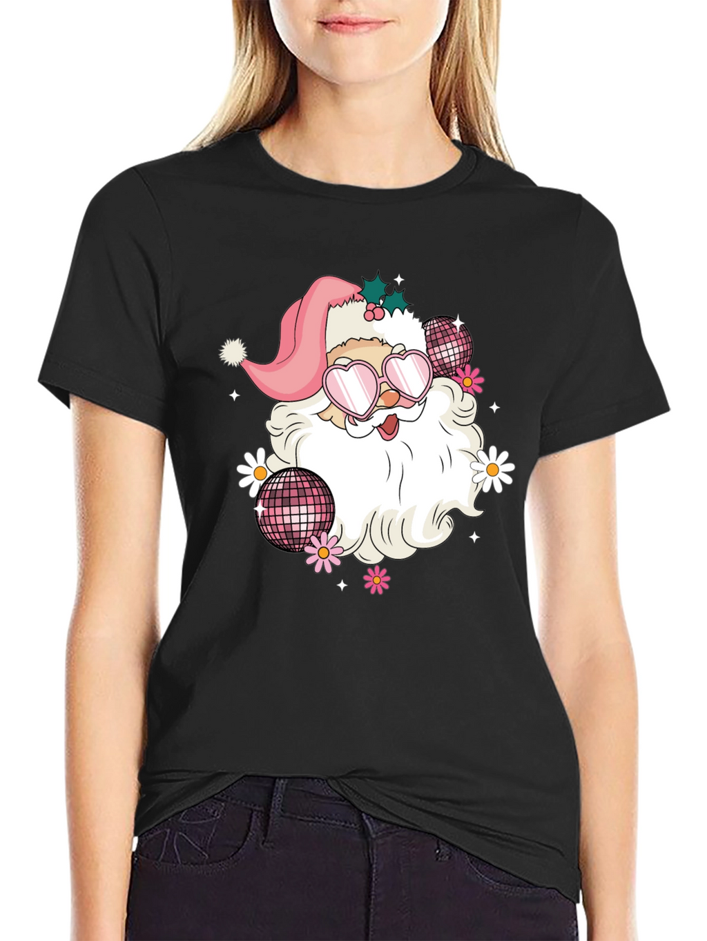Retro Santa T-Shirt - Disco Vibes