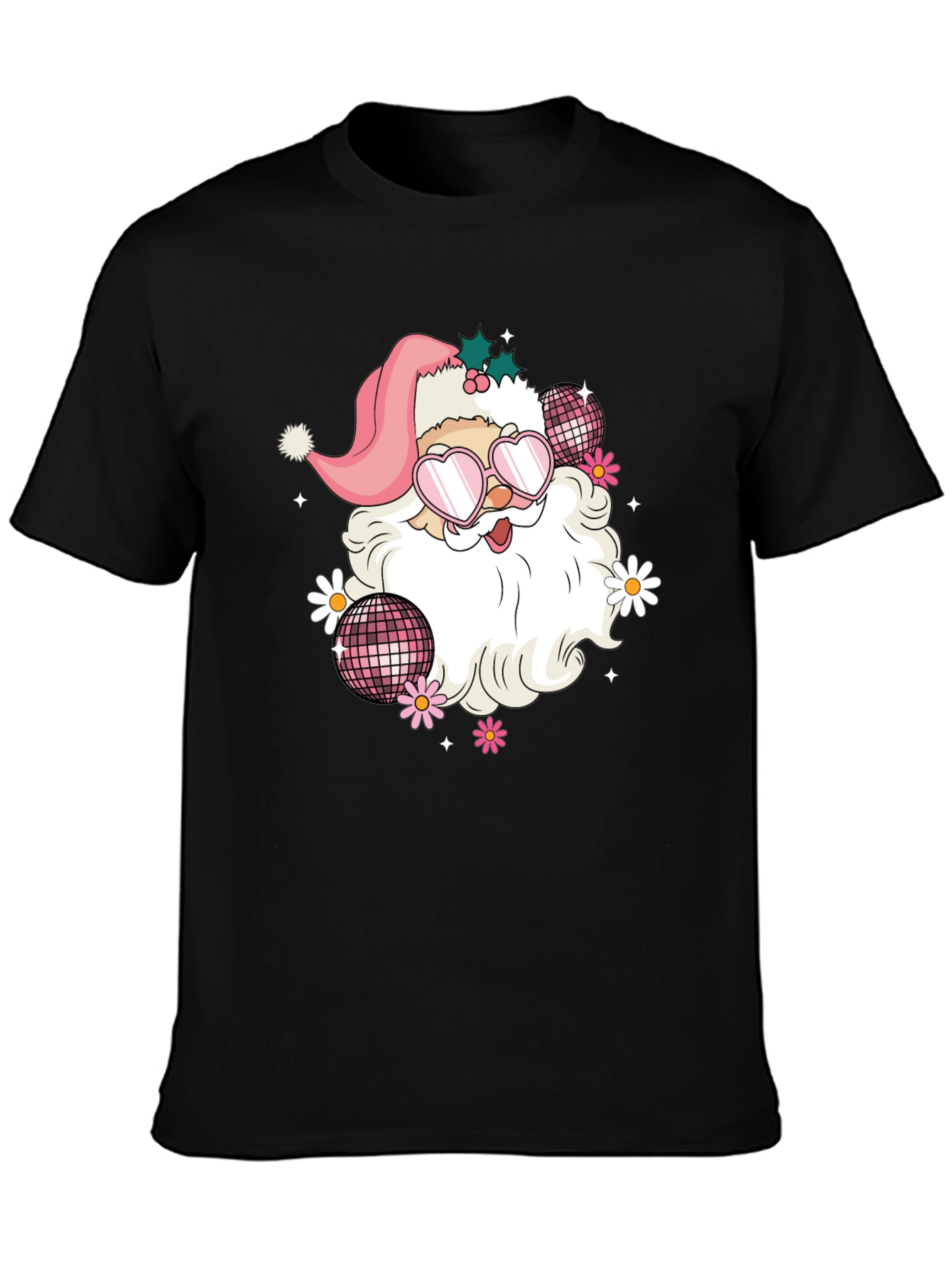 Retro Santa T-Shirt - Disco Vibes