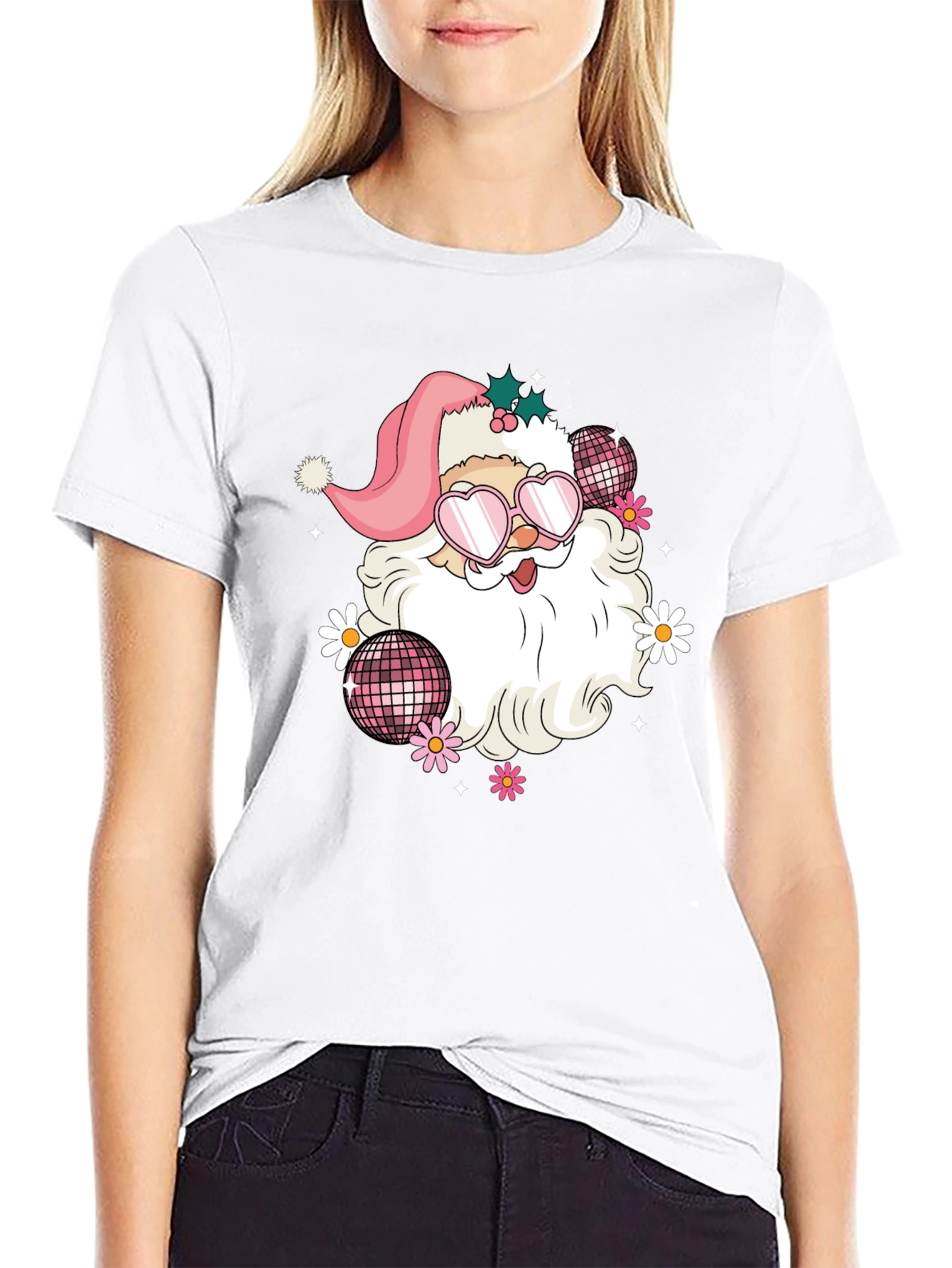 Retro Santa T-Shirt - Disco Vibes
