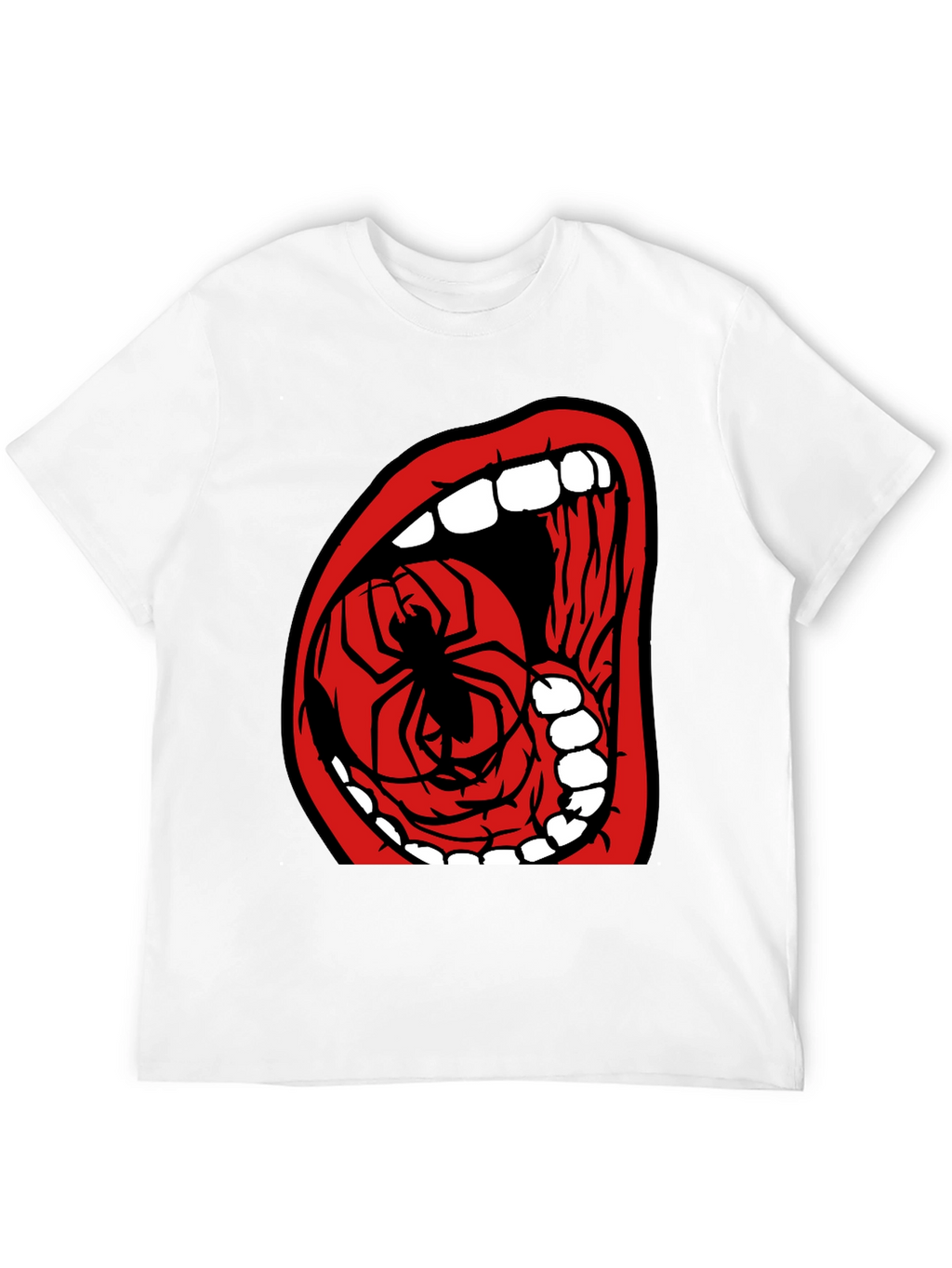 Spider Mouth Graphic Tee - Black Cotton