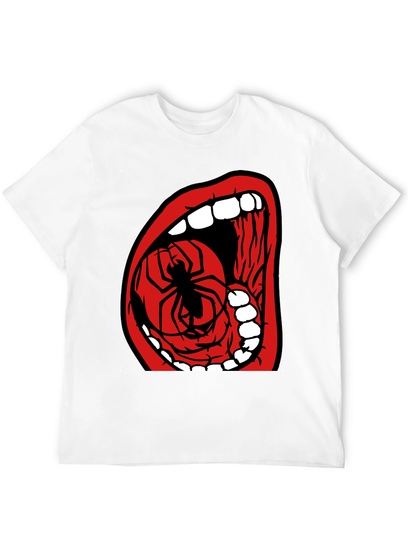 Spider Mouth Graphic Tee - Black Cotton