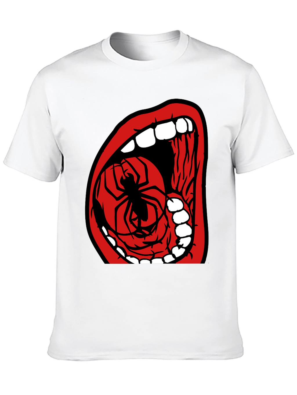 Spider Mouth Graphic Tee - Black Cotton