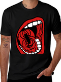 Spider Mouth Graphic Tee - Black Cotton