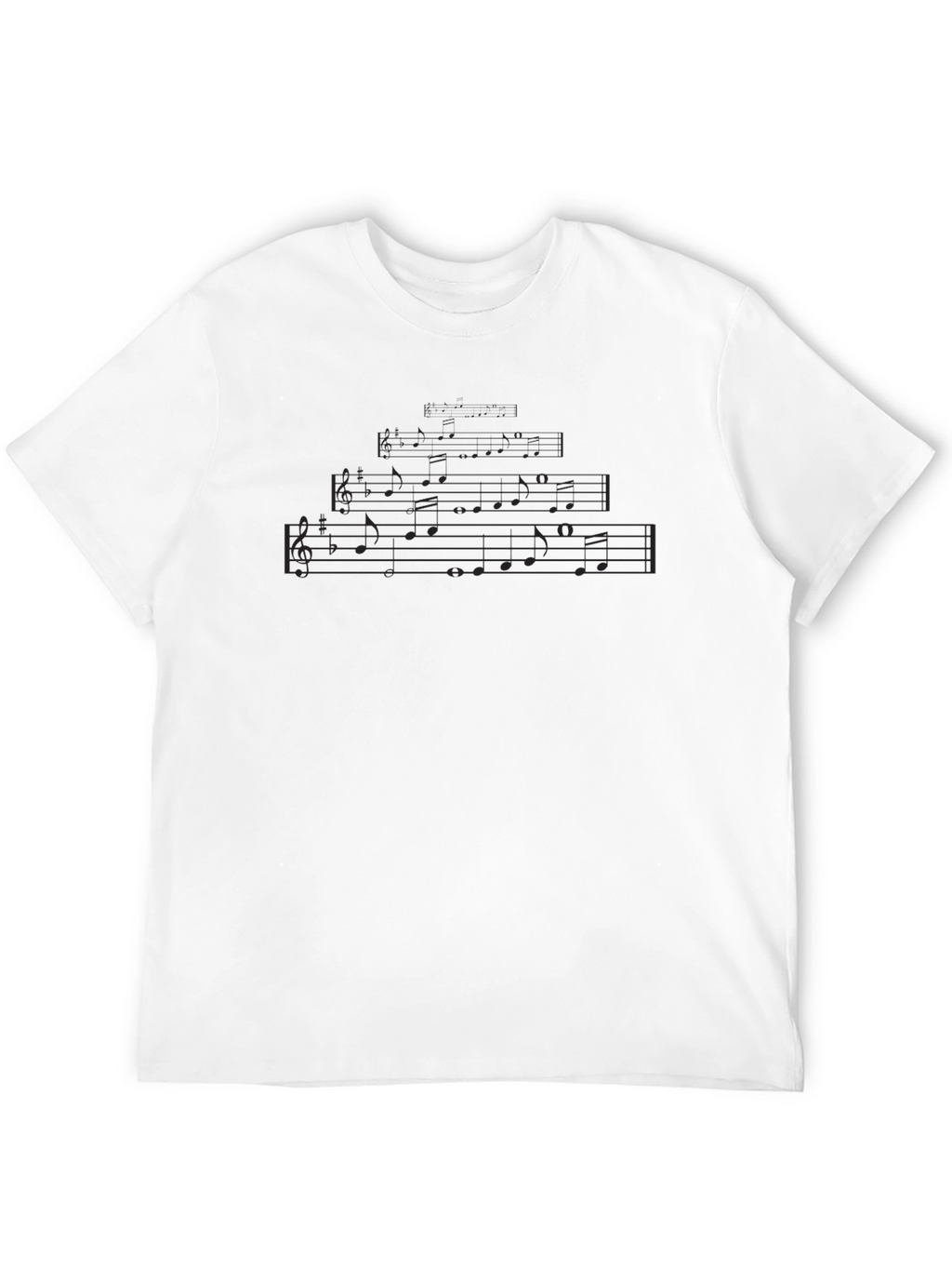 Musical Score Graphic Black T-Shirt