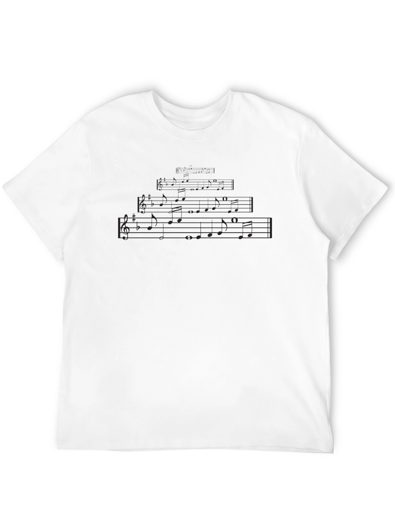 Musical Score Graphic Black T-Shirt