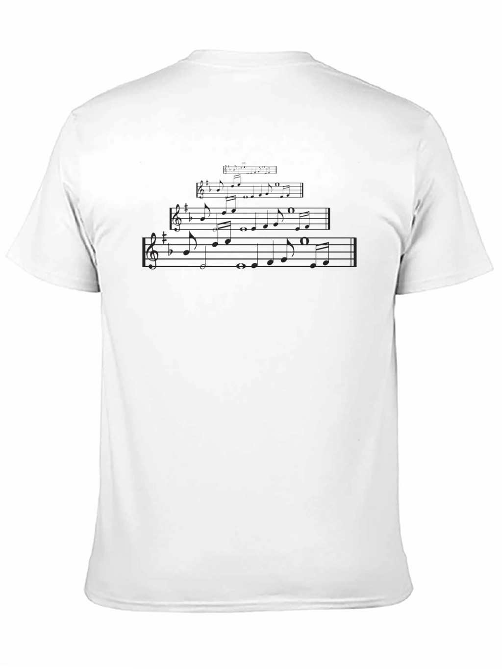 Musical Score Graphic Black T-Shirt
