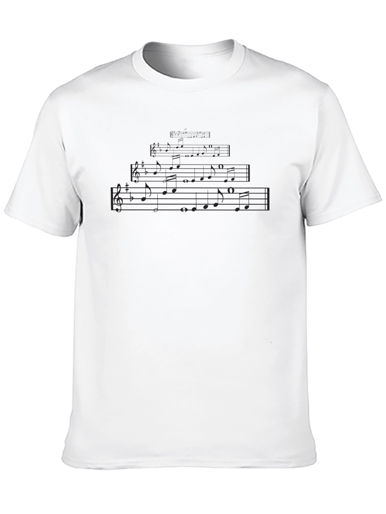 Musical Score Graphic Black T-Shirt