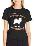 Havanese Ate My Homework Black T-Shirt