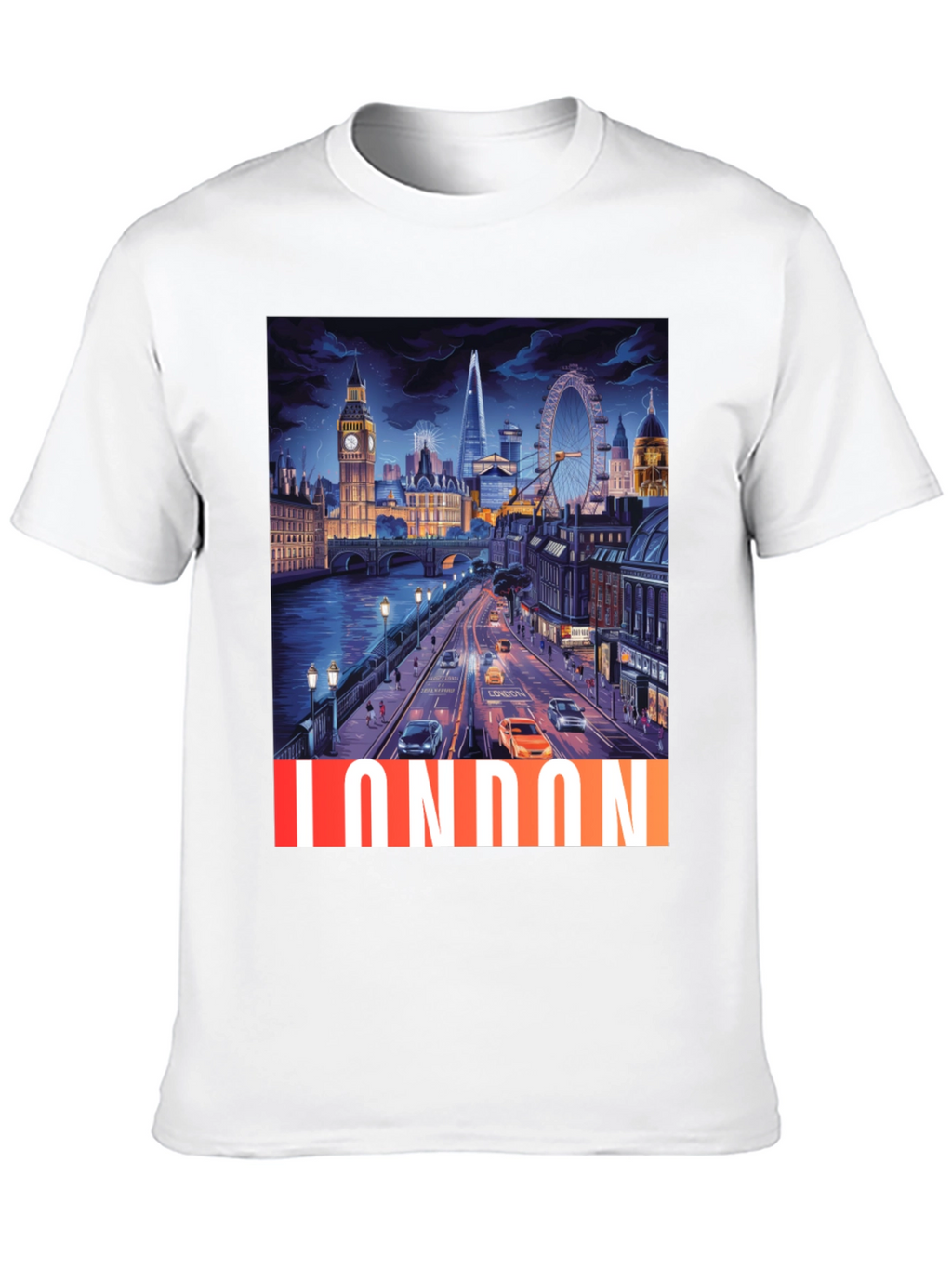 London Cityscape Graphic Tee - Black