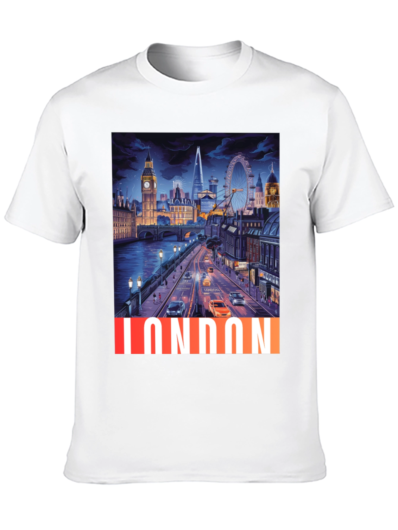 London Cityscape Graphic Tee - Black