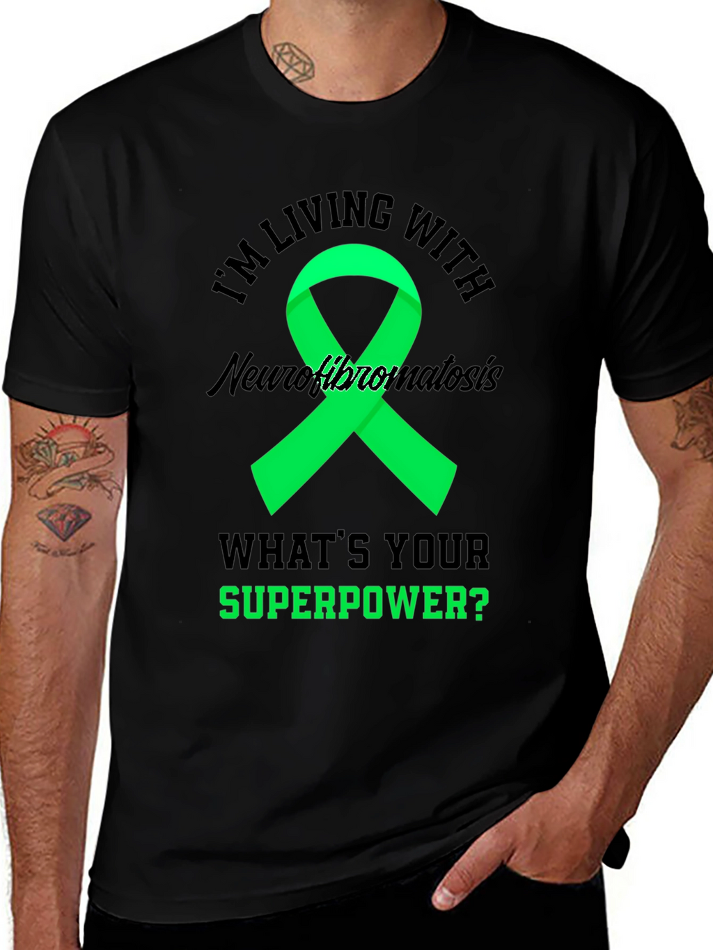 Neurofibromatosis Awareness T-Shirt - Superpower Ribbon