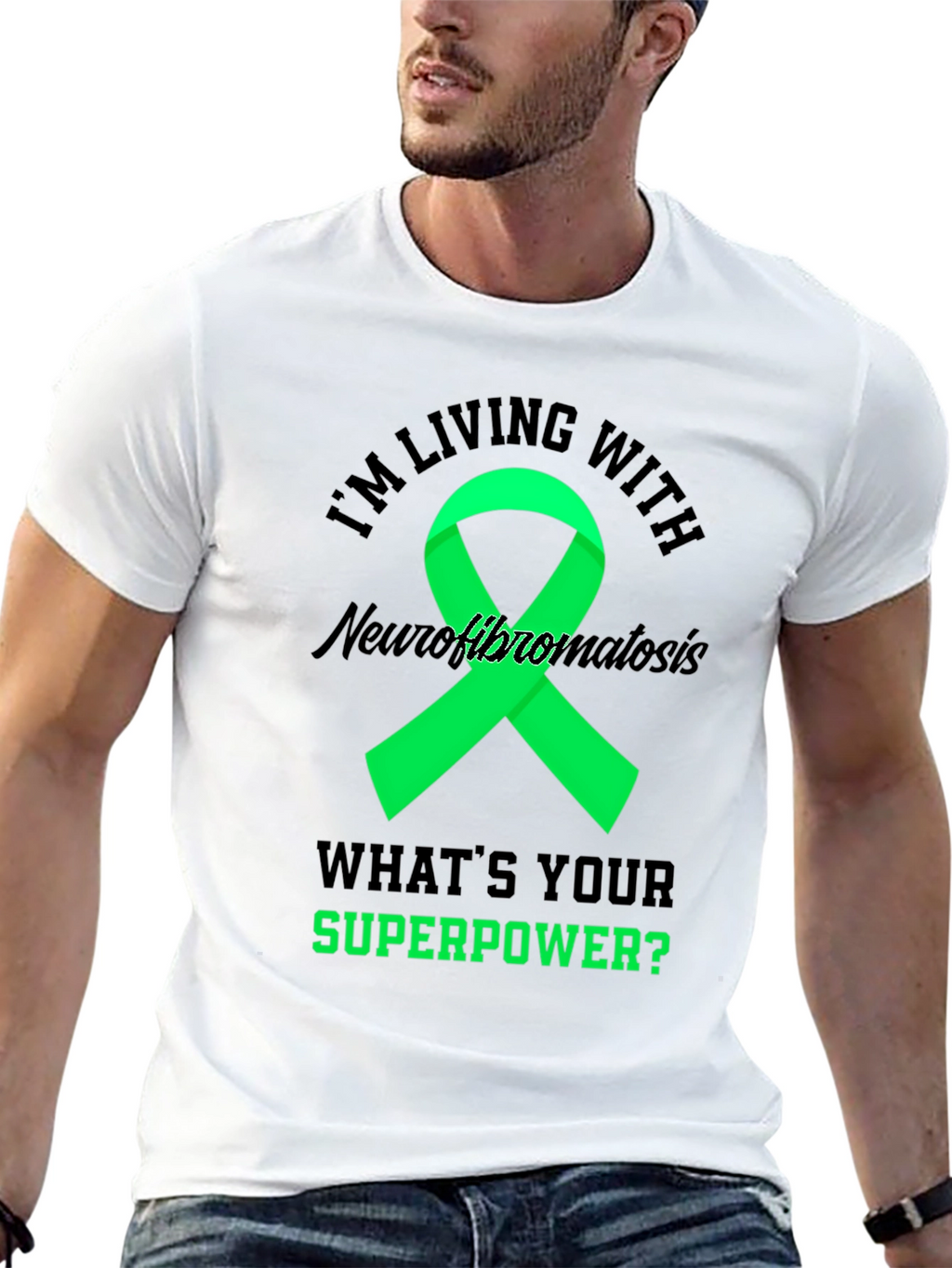 Neurofibromatosis Awareness T-Shirt - Superpower Ribbon