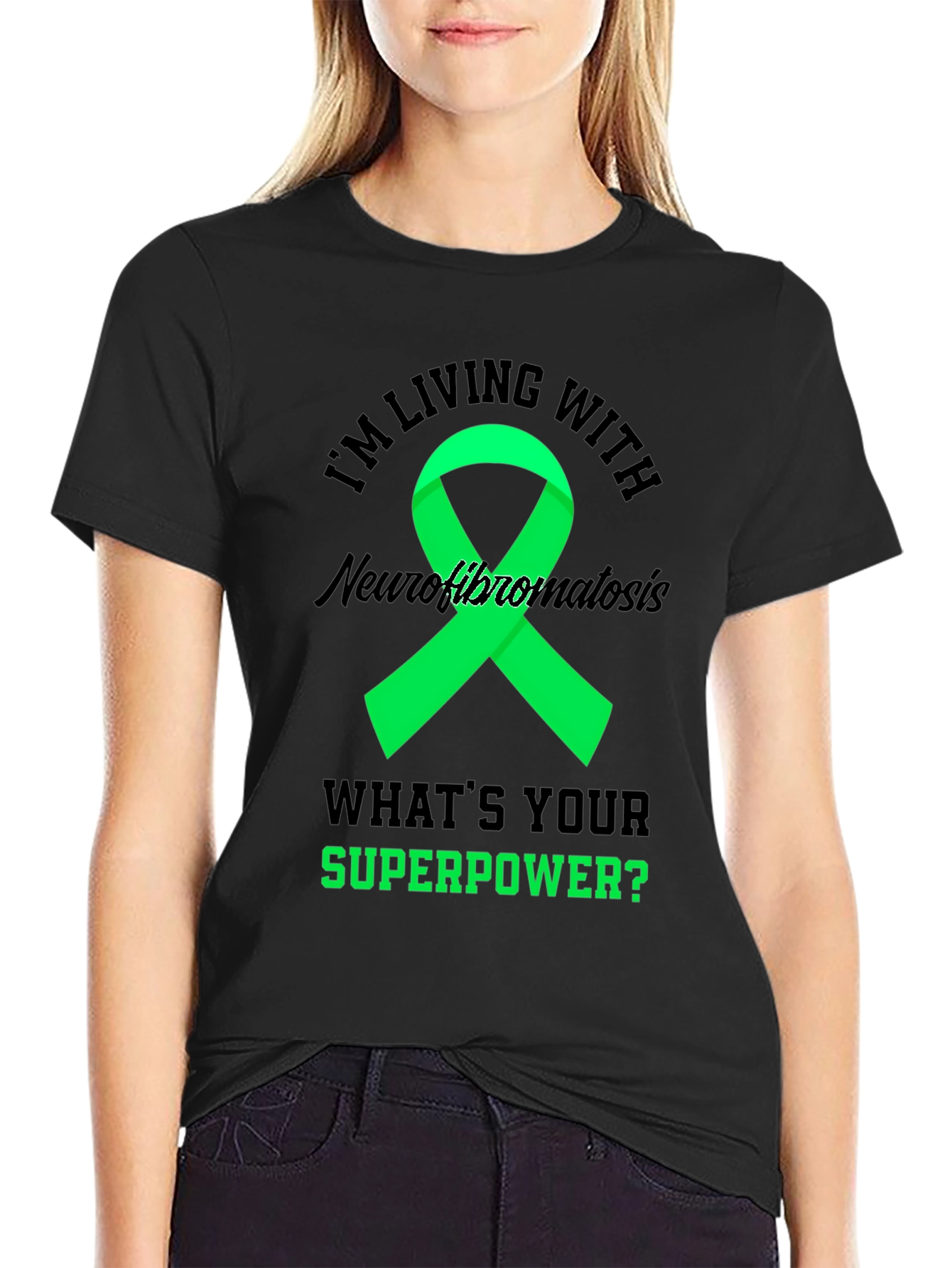 Neurofibromatosis Awareness T-Shirt - Superpower Ribbon