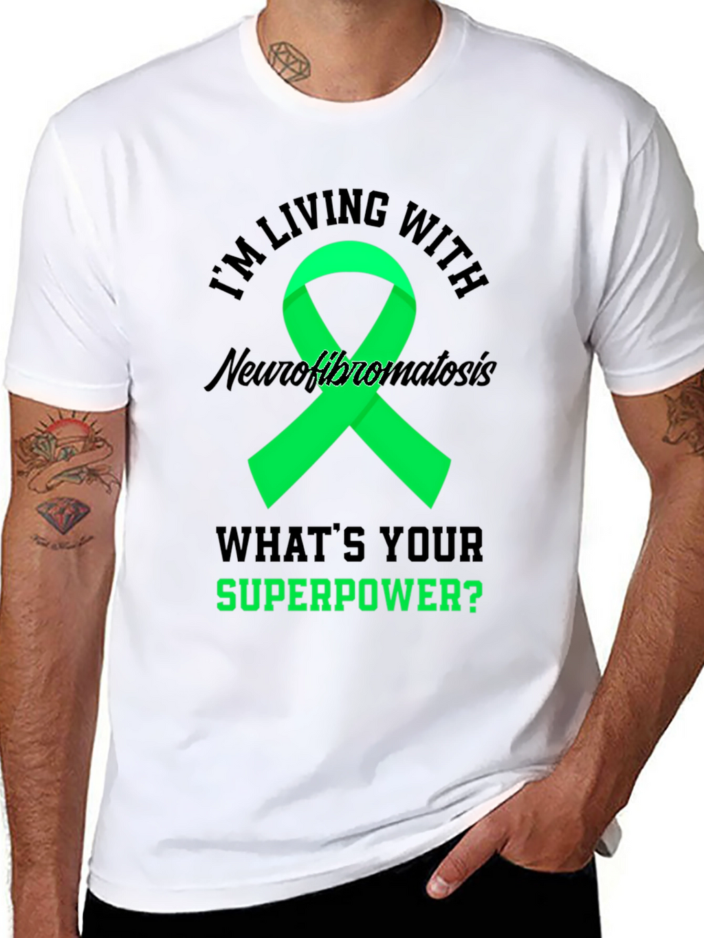 Neurofibromatosis Awareness T-Shirt - Superpower Ribbon