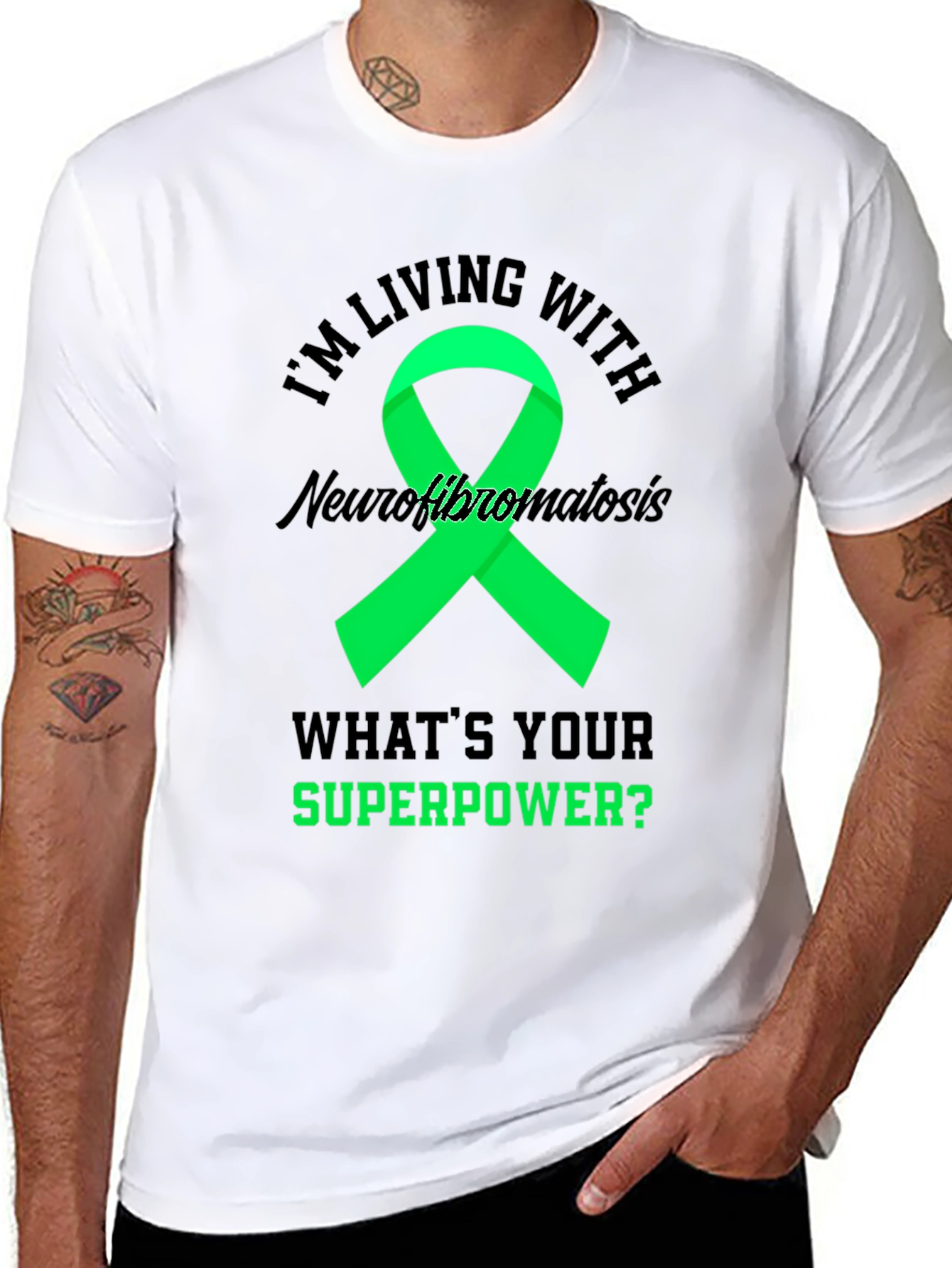 Neurofibromatosis Awareness T-Shirt - Superpower Ribbon