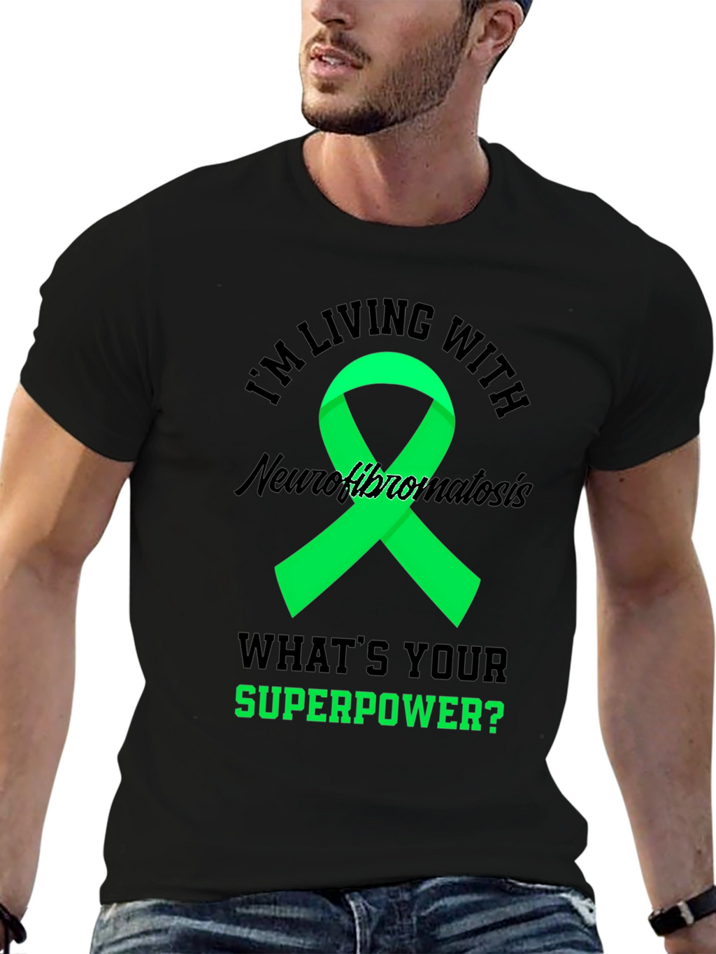 Neurofibromatosis Awareness T-Shirt - Superpower Ribbon