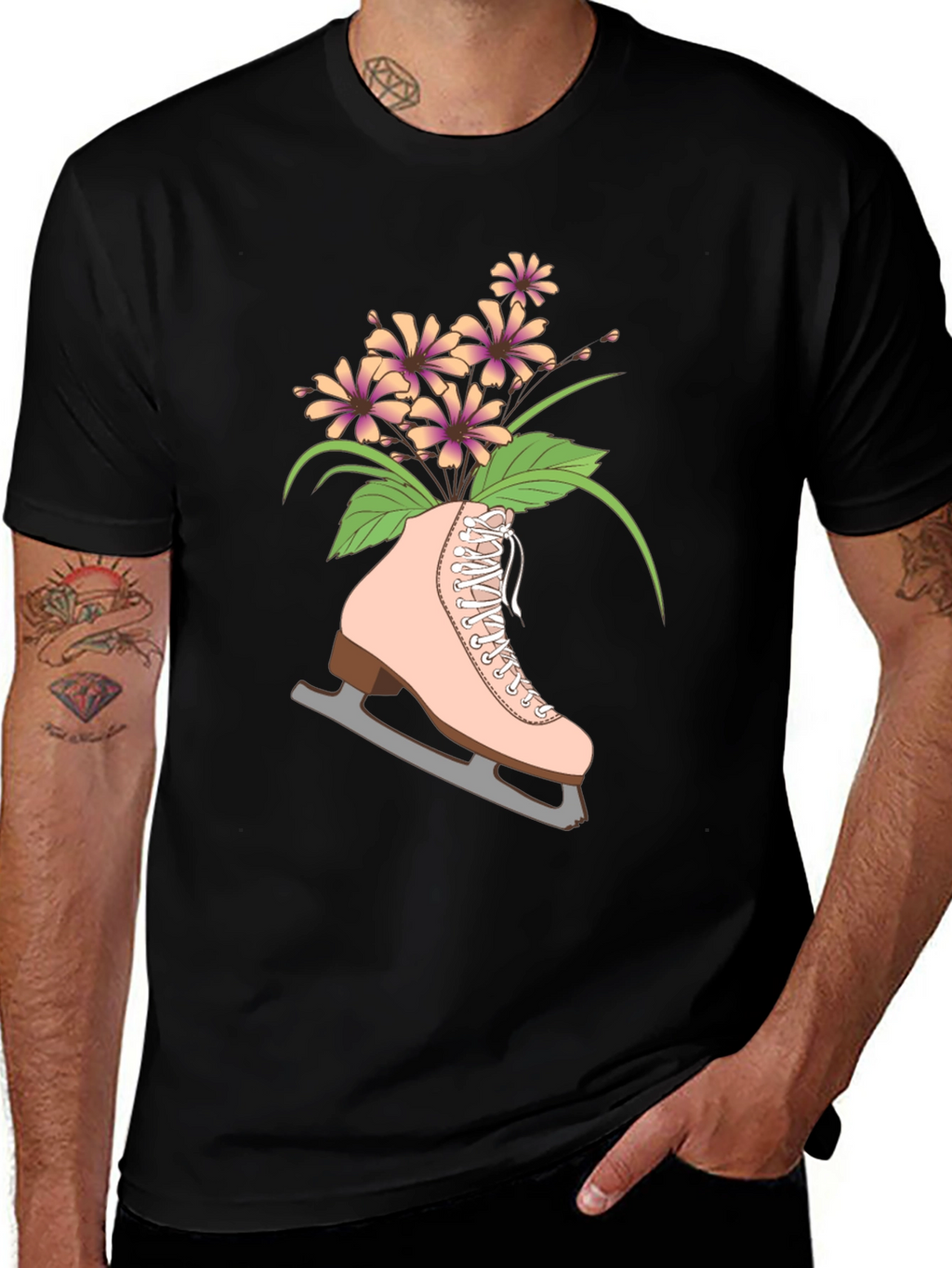 Floral Ice Skate Graphic Tee
