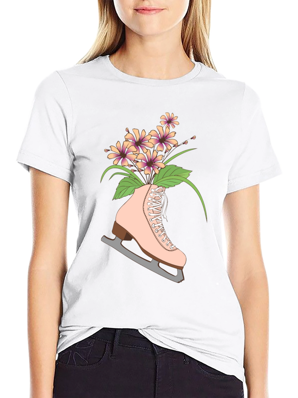 Floral Ice Skate Graphic Tee