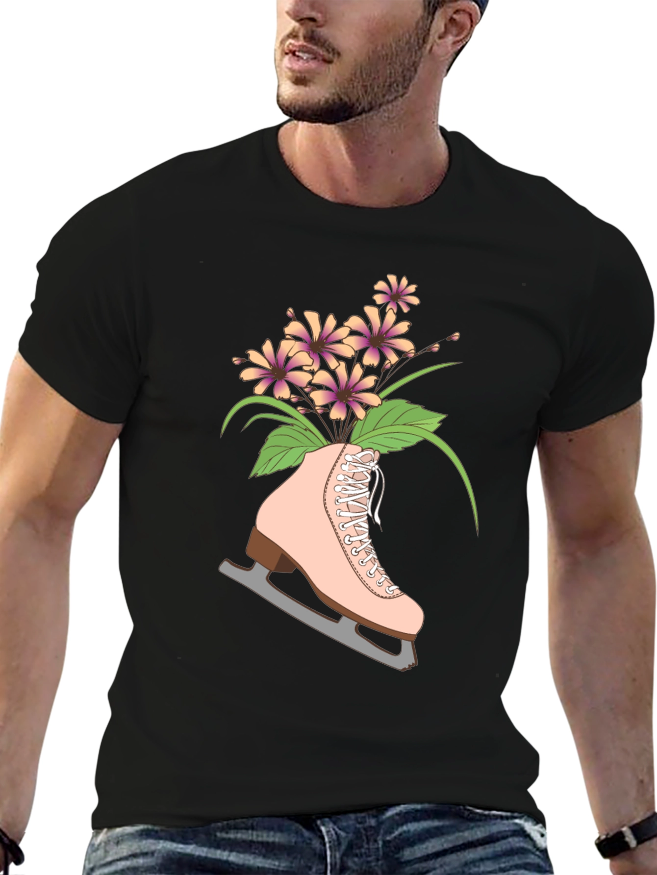 Floral Ice Skate Graphic Tee