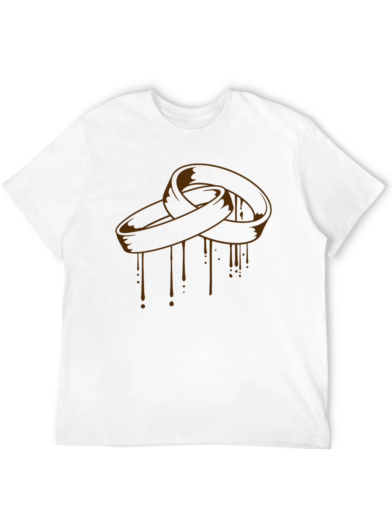 Melting Rings Graphic Tee - Stylish Black T-Shirt
