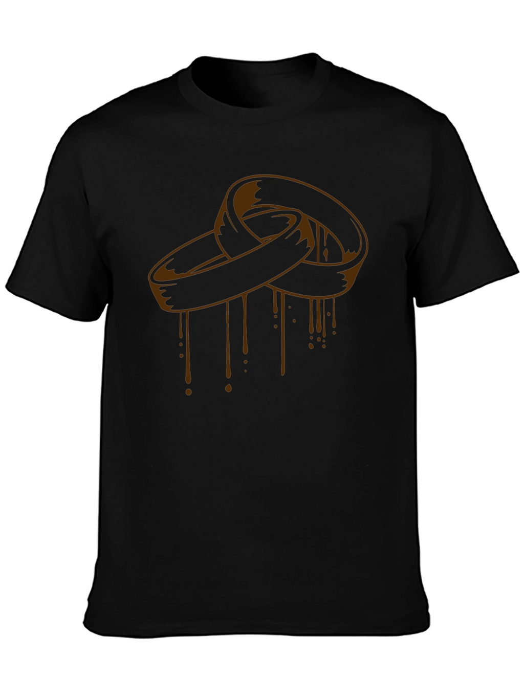 Melting Rings Graphic Tee - Stylish Black T-Shirt