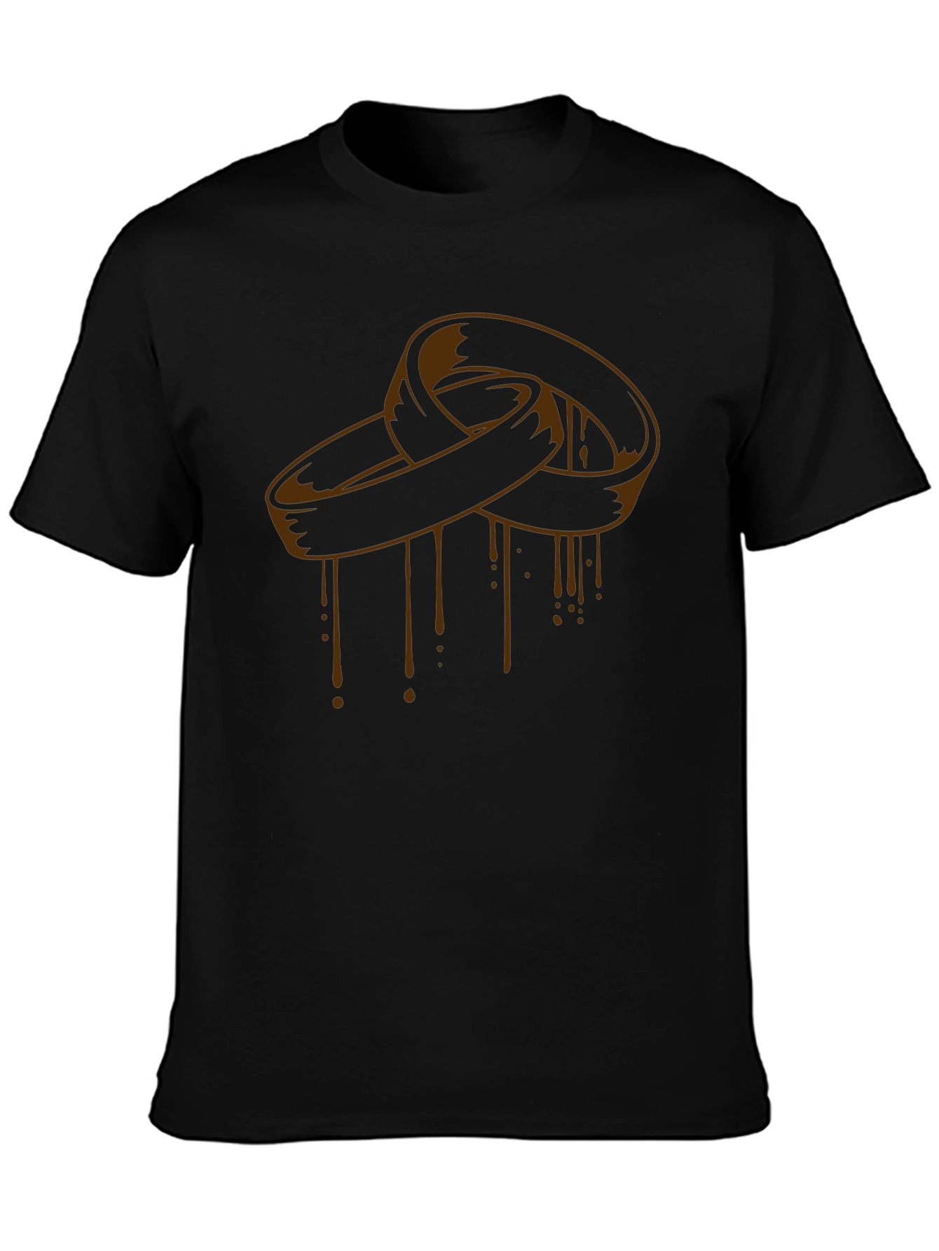 Melting Rings Graphic Tee - Stylish Black T-Shirt