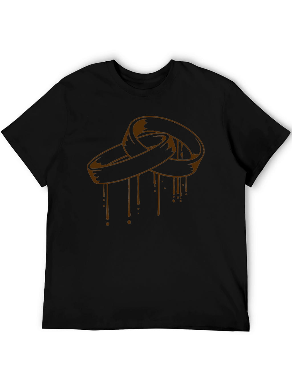 Melting Rings Graphic Tee - Stylish Black T-Shirt