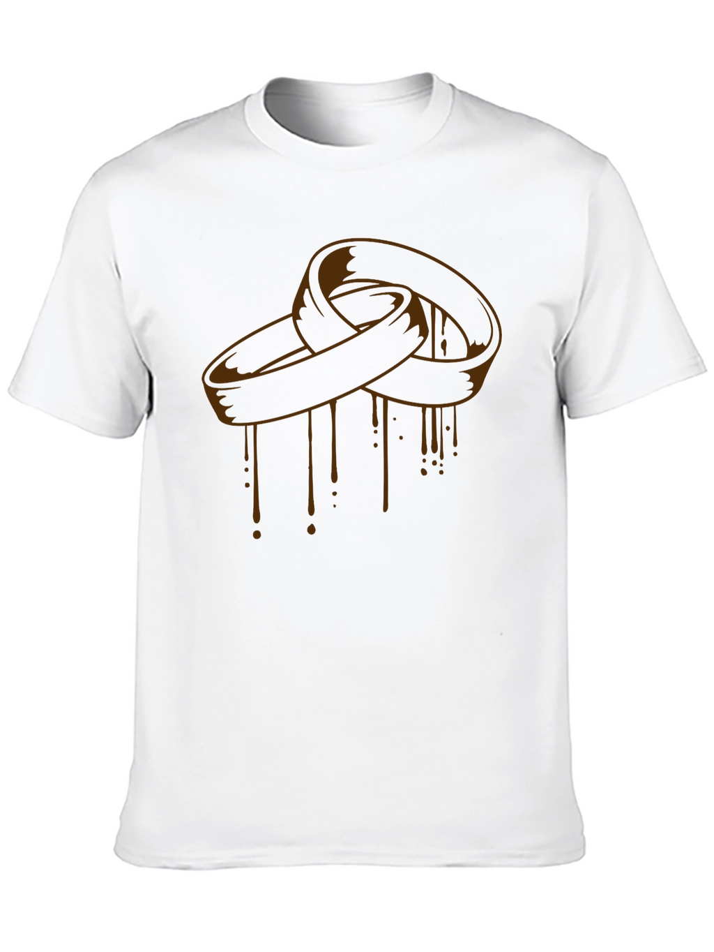 Melting Rings Graphic Tee - Stylish Black T-Shirt