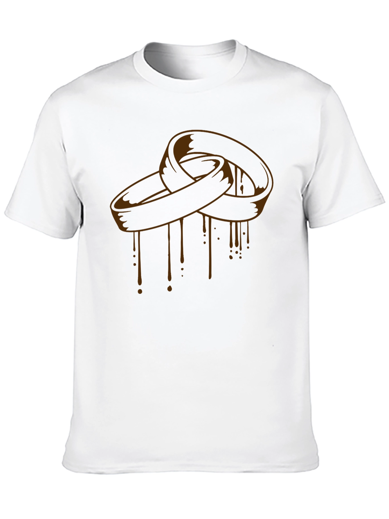 Melting Rings Graphic Tee - Stylish Black T-Shirt