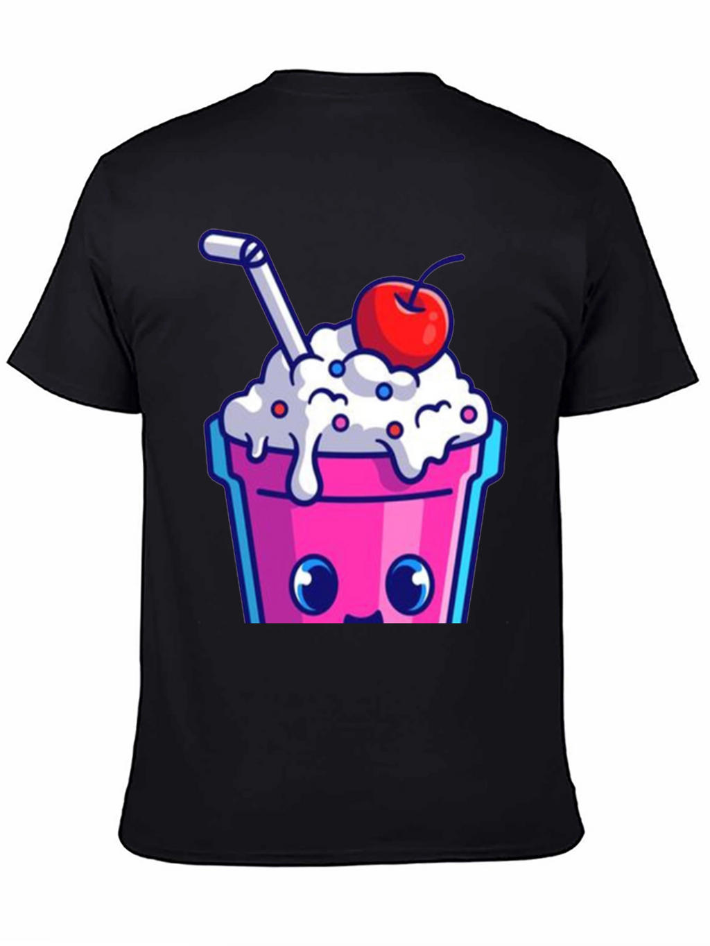Cute Kawaii Milkshake Graphic Tee - Fun Style