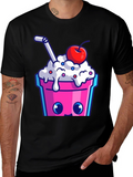 Cute Kawaii Milkshake Graphic Tee - Fun Style