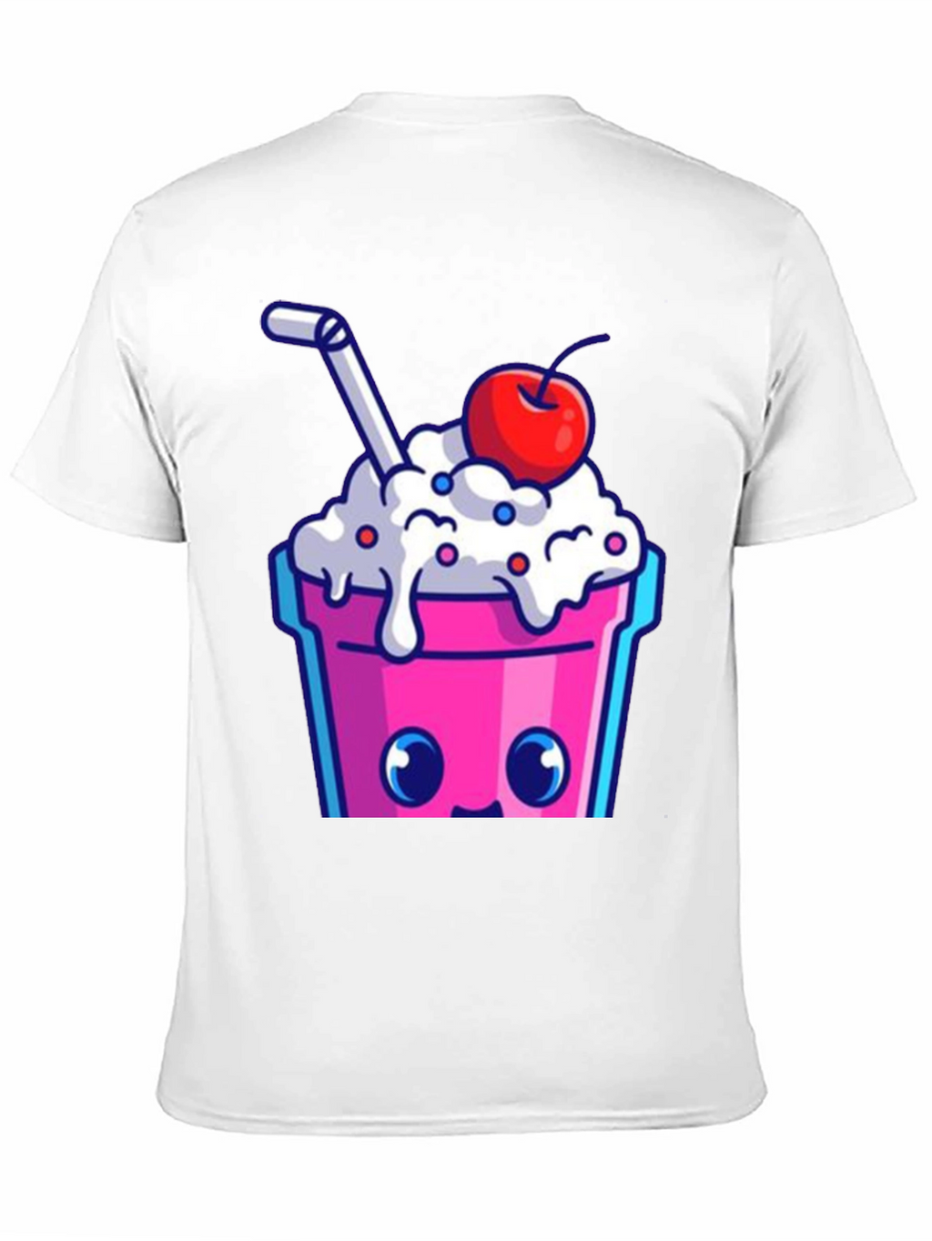 Cute Kawaii Milkshake Graphic Tee - Fun Style