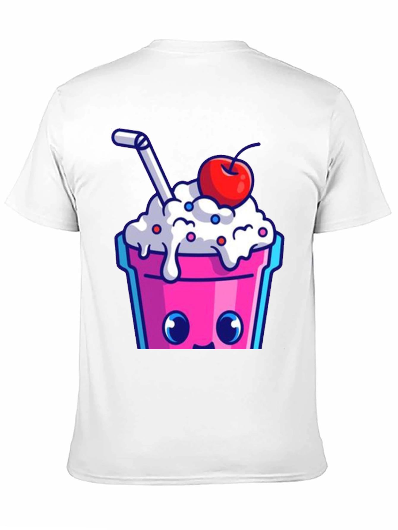 Cute Kawaii Milkshake Graphic Tee - Fun Style