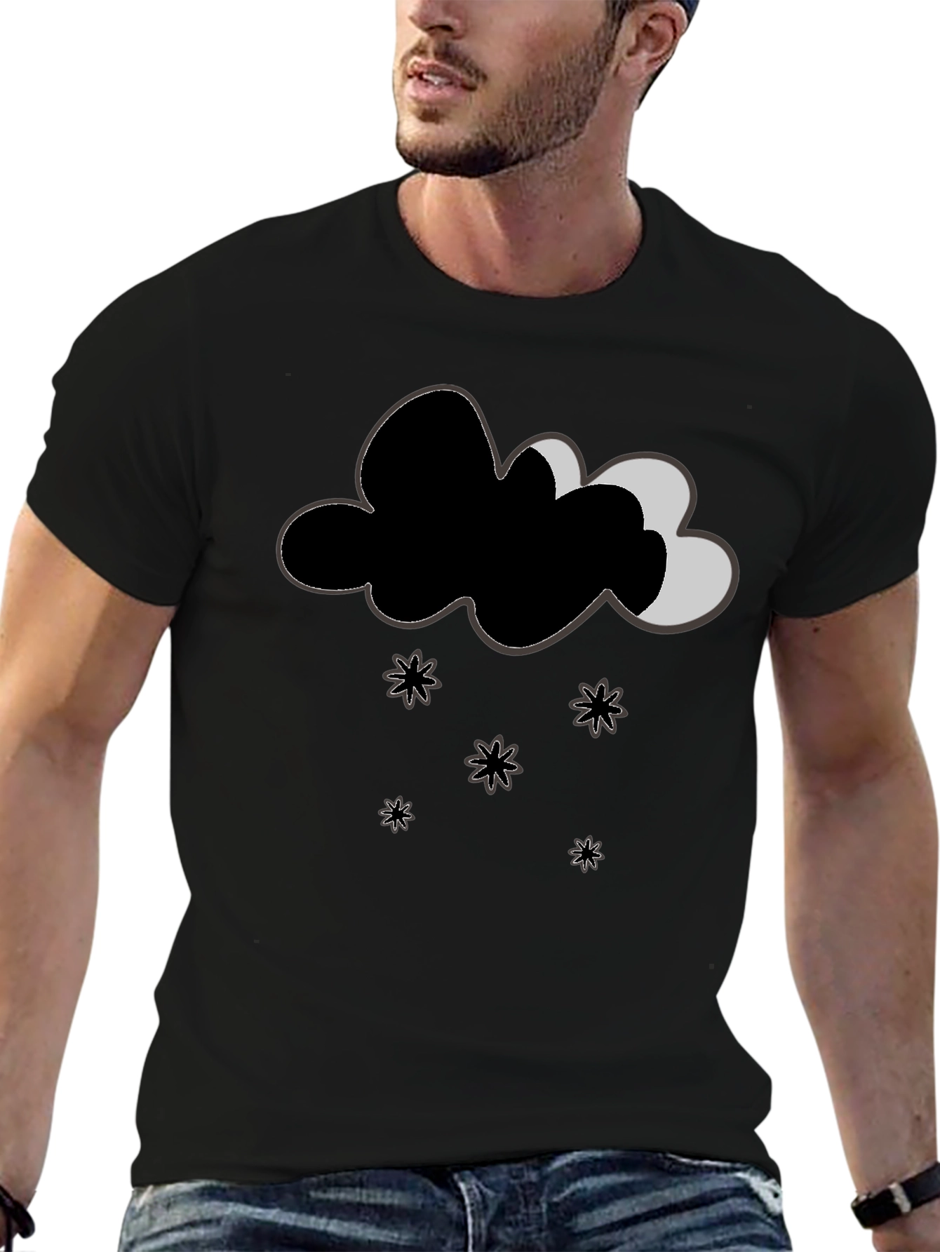 Whimsical Weather Tee - Cloud & Stars Design