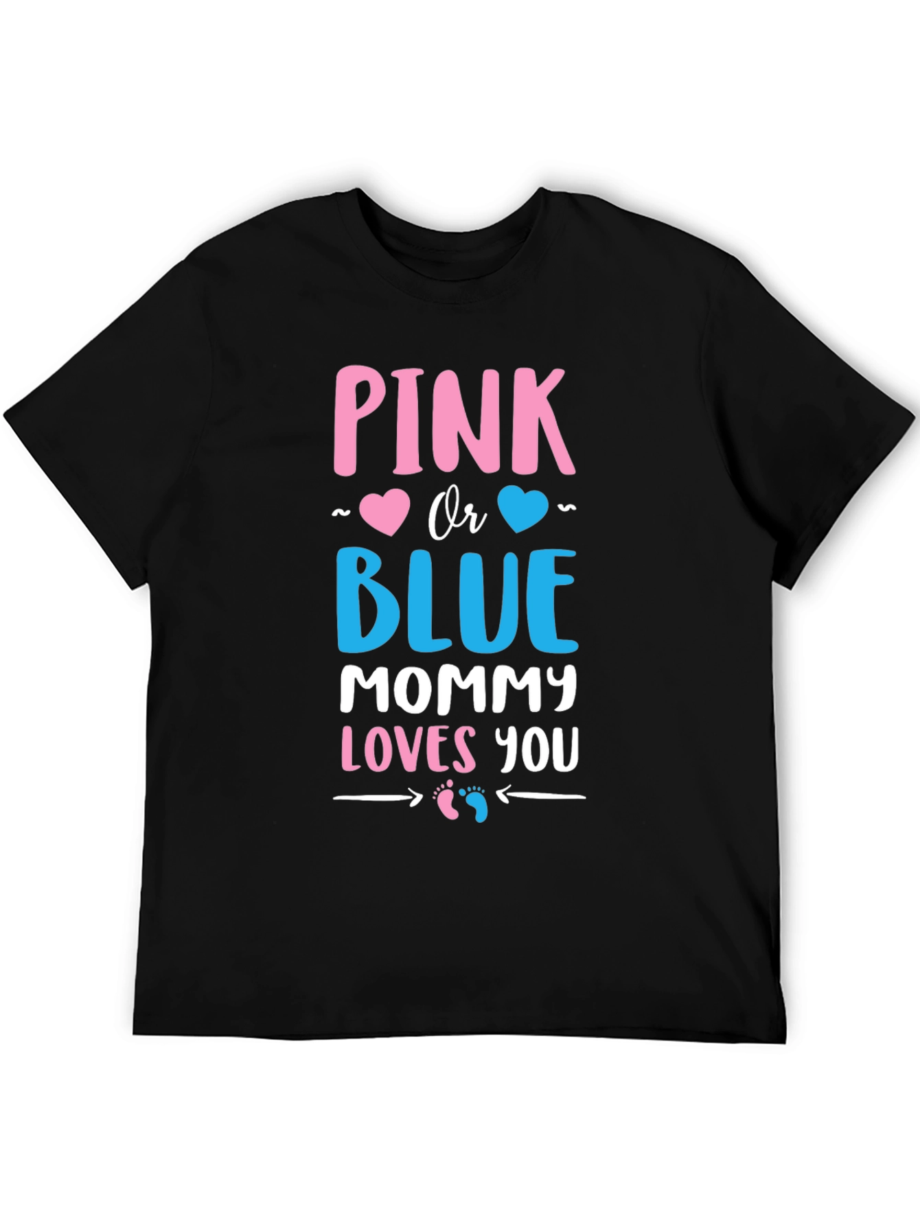 Pink or Blue Mommy Loves You Gender Reveal T-Shirt