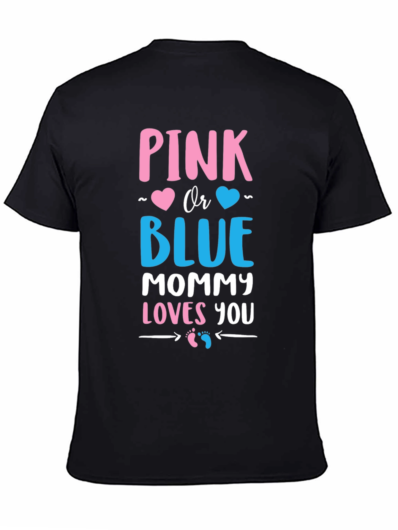 Pink or Blue Mommy Loves You Gender Reveal T-Shirt