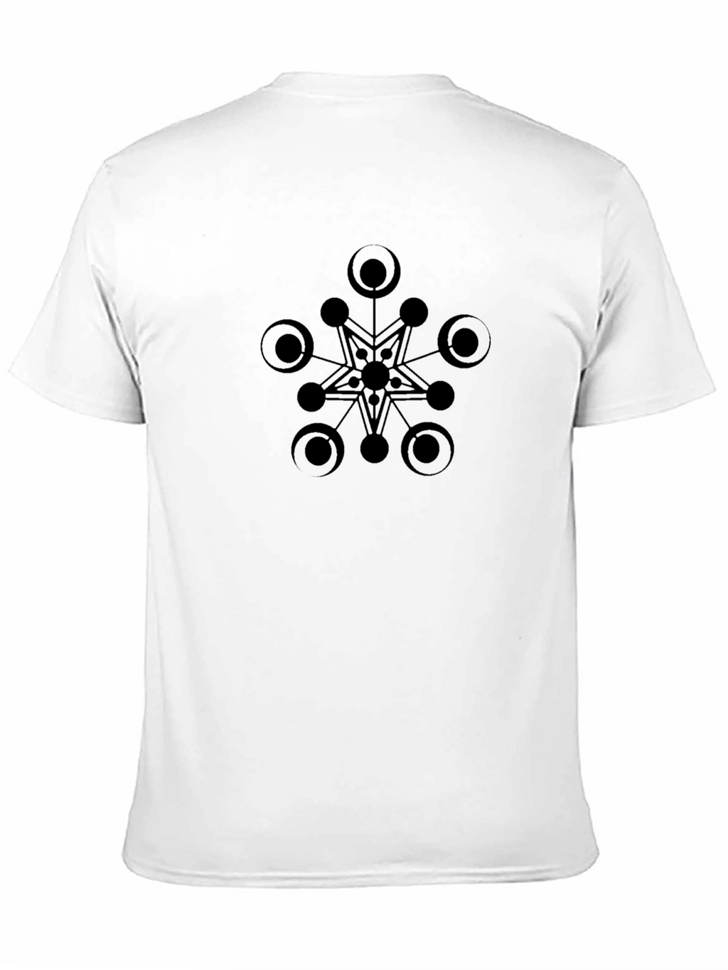 Abstract Star Design Black T-Shirt
