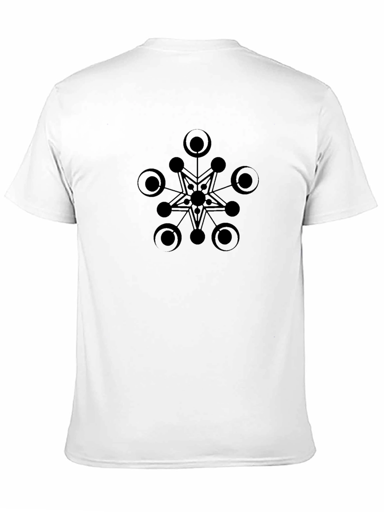 Abstract Star Design Black T-Shirt