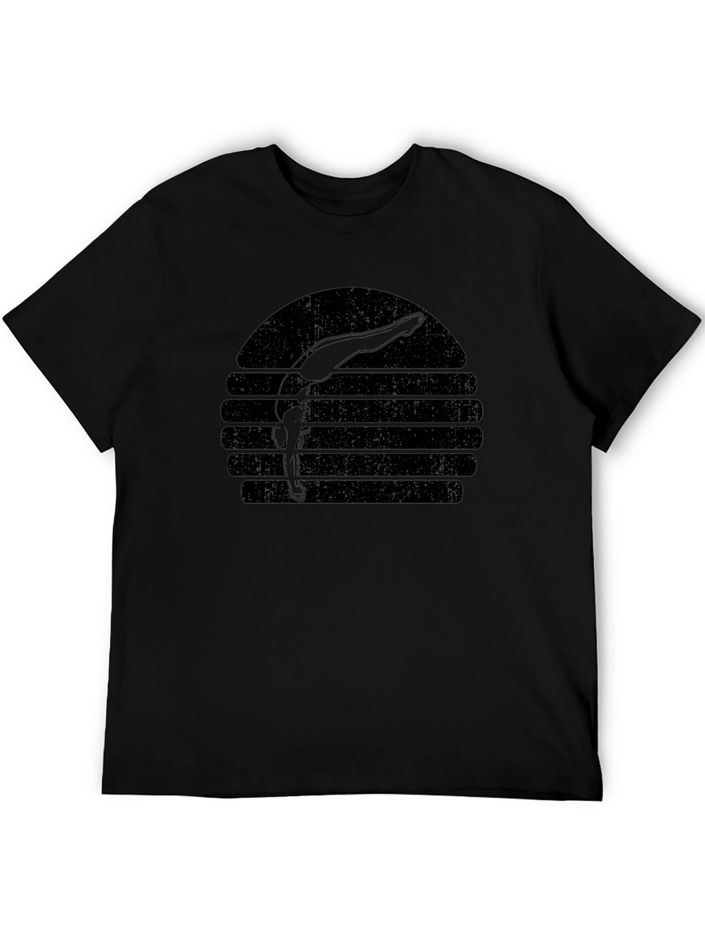 Retro Gymnastics Silhouette T-Shirt - Black