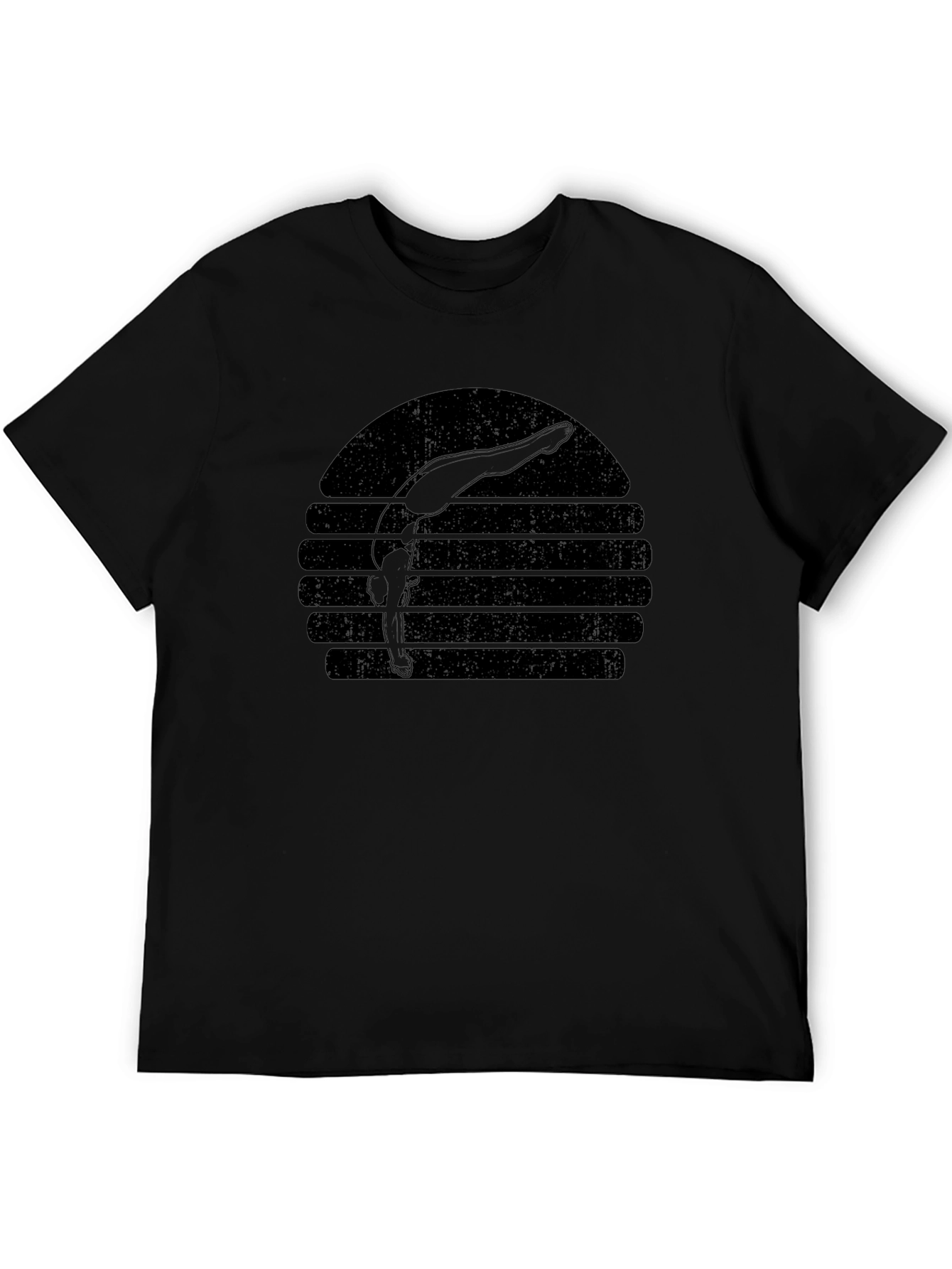 Retro Gymnastics Silhouette T-Shirt - Black