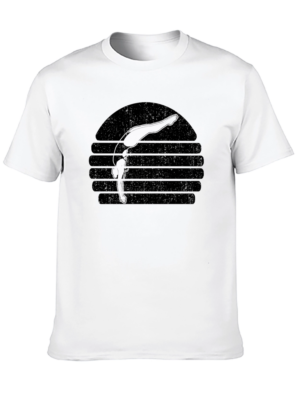 Retro Gymnastics Silhouette T-Shirt - Black