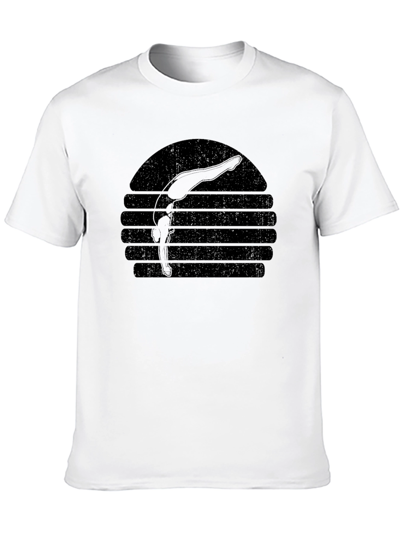 Retro Gymnastics Silhouette T-Shirt - Black