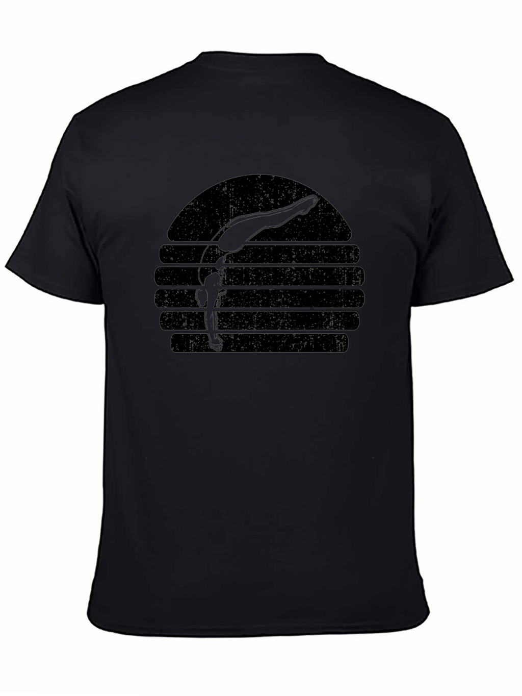 Retro Gymnastics Silhouette T-Shirt - Black